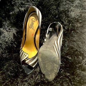 Zebra Print Carlos Santana Pumps!